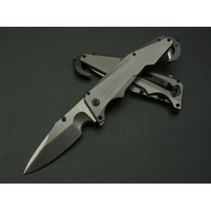 7Cr17Mov Stainless Steel Handle Titanium Finish Liner Lock Pocket Knife3147