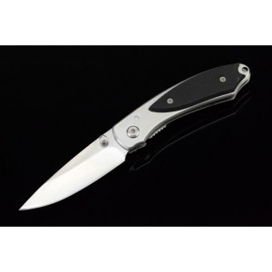 440 Stainless Steel Blade Metal Handle WIth G10 Scales Satin Finish Pocket Knife3150