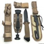 OEM Stainless Steel Blade Fiberglass Handle Black Finish Military Survival Knife