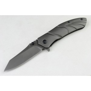 Benchmade 440 Stainless Steel Blade Metal Handle Grey Titanium Finish Quick-opening Knife3164