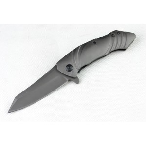 Strider 440 Stainless Steel Blade Metal Handle Titanium Finish Pocke Knife 3380