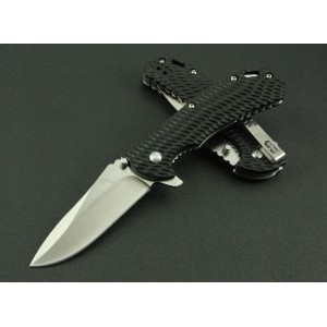 Z.T. 5Cr13Mov Steel Blade Fiberglass Nylon Handle Satin Finish Liner Lock Pocket Knife3599