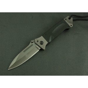 Browning 8Cr14Mov Steel Blade Metal Bolster with G10 Inlay Handle Titanium Finish Liner Lock Pocket Knife3549