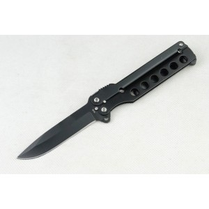 SOG 440 Stainless Steel Blade Metal Handle Black Finsih Back Lock Pocket Knife3448