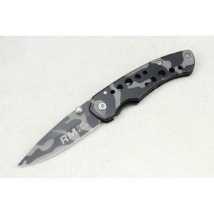 440C Stainless Steel Blade Metal Handle Camo Finish Liner Lock Pocket Knife3609
