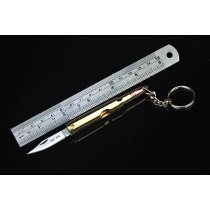 3cr13mov Stainless Steel Blade Aluminum Alloy Handle Mirror Finish Folding Blade Knife with Key Ring5041