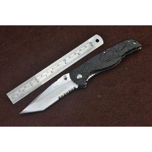 Columbia.440 Stainless Steel Blade Metal Handle Satin Finish Liner Lock Pocket Knife5143