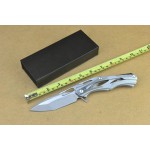 Transformer.7Cr17 Steel Blade Metal Handle Stonewash&Satin Finish Liner Lock Pocket Knife4574