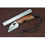 D2 Steel Blade Rose Wood Handle CNC Satin Finish Pocket Knife4869