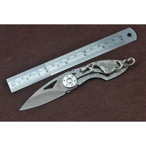 SR.3Cr13Mov Steel Blade Metal Handle Pickling Pattern Finish Liner Lock Pocket Knife4833