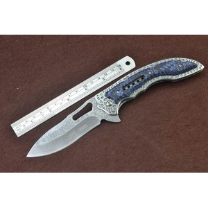 Lion,3Cr13Mov Steel Blade G10 Handle Pickling Pattern Finish Liner Lock Pocket Knife4832
