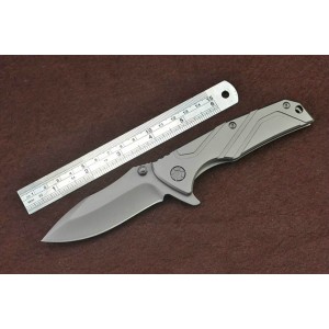 Browning.3Cr13Mov Steel Blade Titanium Handle Titanium Finish Liner Lock Pocket Knife4866