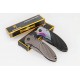 Browning.3Cr13Mov Steel Blade Metal Bolster Black Titanium Handle Liner Lock Pocket Knife4807