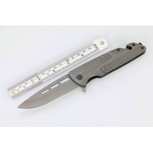 Browning.3Cr13Mov Steel Blade Titanium Metal Handle Titanium Finish Liner Lock Pocket Knife4809