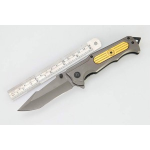 Browning.3Cr13Mov Steel Blade Metal Bolster Copper Inlay Handle Titanium Finish Liner Lock Pocket Knife4811