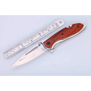 Benchmade.3Cr13Mov Steel Blade Metal Bolster Wood Handle Mirror Finsih Pocket Knife4812