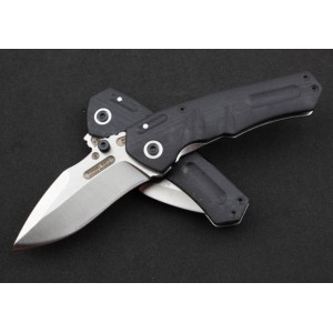 5Cr13MoV Steel Blade G10 Handle Satin Finish Liner Lock Pocket Knife4581