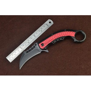 420 Stainless Steel Blade Aluminum Handle Karambit Folding Pocket Knife