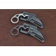United.440C Stainless Steel  Black/Bead Blast Finish Claw Knife with Kydex Sheath4961