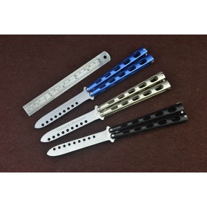 Benchmade.3Cr13MoV Steel Blade Aluminum Handle Satin Finish Balisong Knife5063
