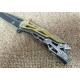 440 Stainless Steel Blade G10 Handle Satin Finish Pocket Knife5223
