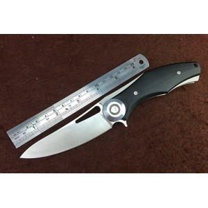 D2 Steel Blade G10 Handle Satin Finish Liner Lock  Pocket Knife5246