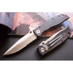 GB.420 Stainless Steel Blade Aluminum Handle Satin Finish Liner Lock Pocket Knife0732