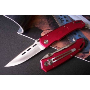 GB.420 Stainless Steel Blade Aluminum Handle Satin Finish Liner Lock Pocket Knife0729
