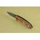 Benchmade.440 Stainless Steel Blade Wooden Handle Titanium Finish Liner Lock Pocket Knife4475
