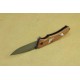 Benchmade.440 Stainless Steel Blade Wooden Handle Titanium Finish Liner Lock Pocket Knife4475