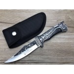 stainless steel and black sandalwood folding knife 5741