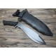 black titanium and rubber kukri knife5739